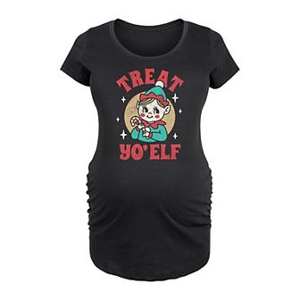 Maternity Treat Yo' Elf Graphic Tee