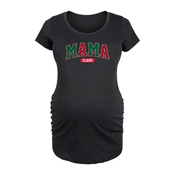 Maternity Mama Claus Varsity Graphic Tee