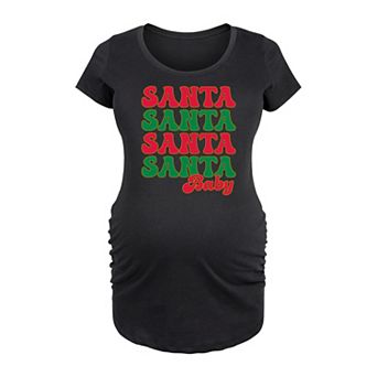 Maternity Santa Baby Repeated Graphic Tee