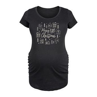 Maternity Merry Little Christmas Graphic Tee