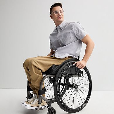 Men's Sonoma Goods For Life® Adaptive Short Sleeve Perfect Length Shirt