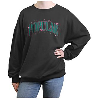 Juniors' Wicked Popular Oversized Graphic Pullover