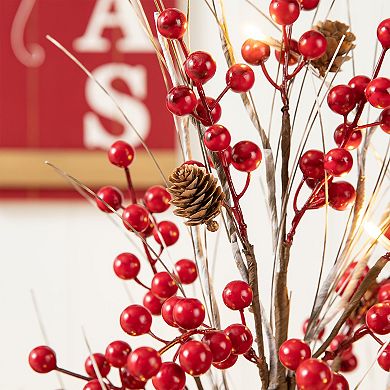 Glitzhome 36"h Christmas Lighted Porch Tree