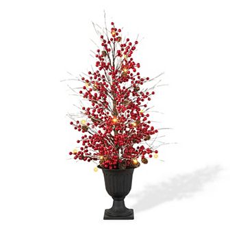 Glitzhome 36"h Christmas Lighted Porch Tree
