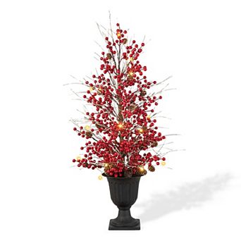 Glitzhome 36"h Christmas Lighted Porch Tree