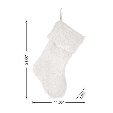 Glitzhome 2 Pack Christmas Stocking, 21" L Personalized Xmas Hooked Stocking