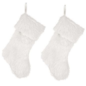 Glitzhome 2 Pack Christmas Stocking, 21" L Personalized Xmas Hooked Stocking