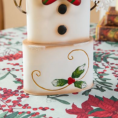 Glitzhome 17” Metal Stacked Box Snowman Table Decor, Christmas Snowman Tabletop Centerpiece