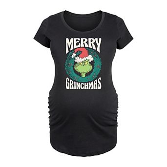 Maternity Dr. Seuss Merry Grinchmas Graphic Tee