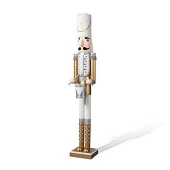 Glitzhome 42"h Wooden Nutcracker Standing Decor, Christmas Nutcracker Porch Decor