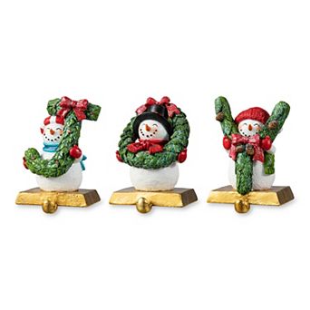 Glitzhome Marquee LED Metal Bow Christmas Stocking Holder