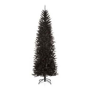 Glitzhome 7.5ft Pencil Tinsel Artificial Christmas Tree