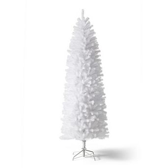 Glitzhome 7.5ft Pencil Tinsel Artificial Christmas Tree
