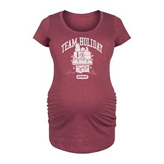 Maternity Peanuts Snoopy Team Holiday Spirit Graphic Tee