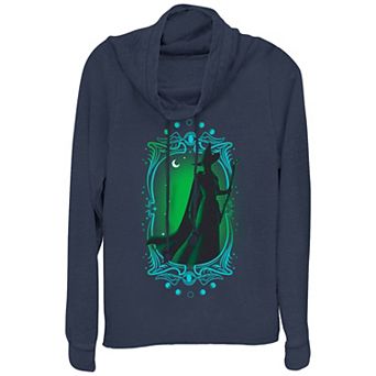 Women's Wicked Elphaba Framed Poster Cowlneck Graphic Lightweight Long Sleeve