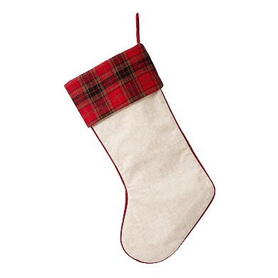 Glithome 21" L Christmas Stocking with Hooked Xmas Stocking for Christmas Decorations