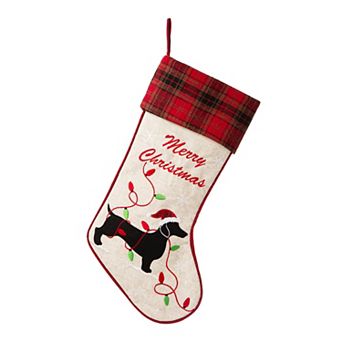 Glithome 21" L Christmas Stocking with Hooked Xmas Stocking for Christmas Decorations