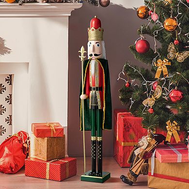 Glitzhome 42" H Wooden Nutcracker Decoration