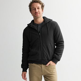 Men's Sonoma Goods For Life® Sherpa Lined Waffle Knit Full-Zip Hoodie
