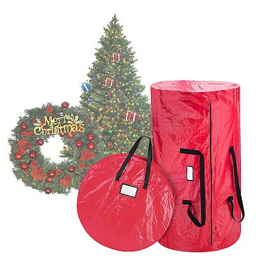 Elf Stor 2-pc. Christmas Tree and Wreath Storage Bag Set