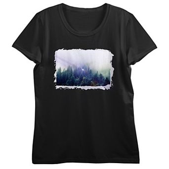 Juniors' Sun Trees Filtered Photo Graphic Tee