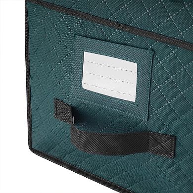 Elf Stor Green Flip Top Ornament Storage Box