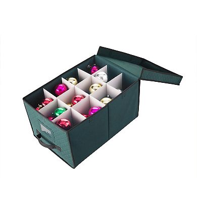 Elf Stor Green Flip Top Ornament Storage Box