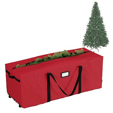 Elf Stor Red Rolling Christmas Tree Storage Bag