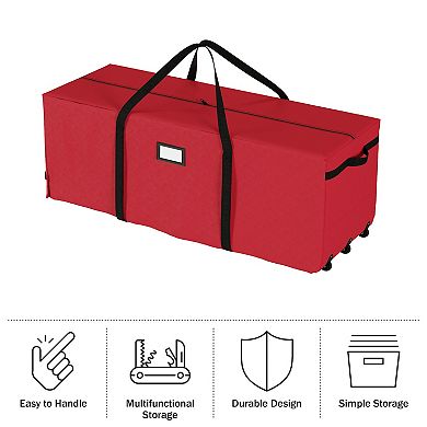 Elf Stor Red Rolling Christmas Tree Storage Bag