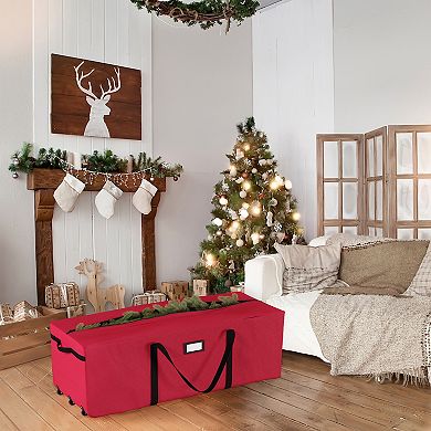 Elf Stor Red Rolling Christmas Tree Storage Bag