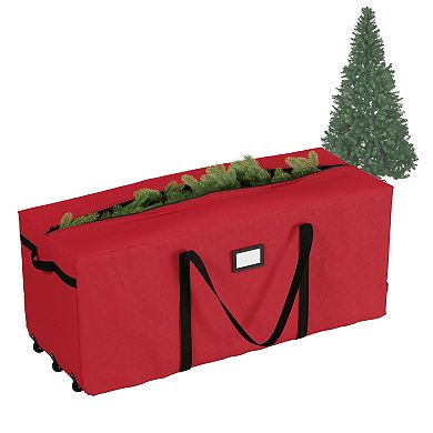 Elf Stor Rolling Christmas Tree Red Storage Bag