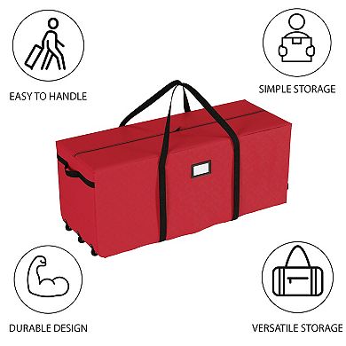 Elf Stor Rolling Christmas Tree Red Storage Bag