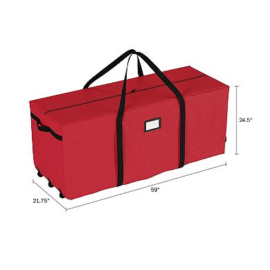 Elf Stor Rolling Christmas Tree Red Storage Bag