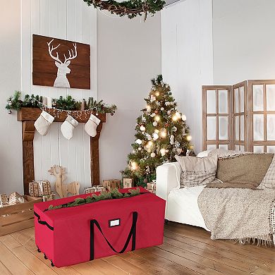 Elf Stor Rolling Christmas Tree Red Storage Bag