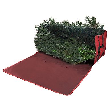 Elf Stor Burgundy Christmas Tree Bag for 6-ft. Tree