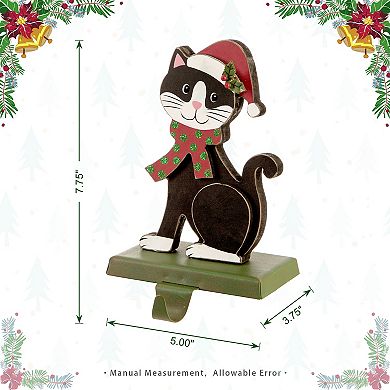 Glitzhome 7.76"H Christmas Stocking Holder for Fireplace Mantel Stand