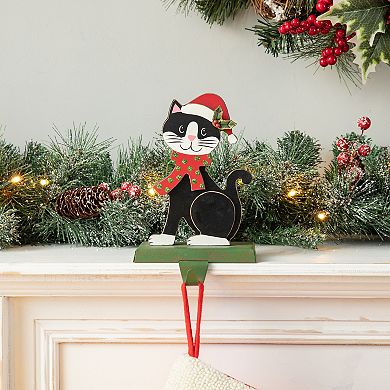 Glitzhome 7.76"H Christmas Stocking Holder for Fireplace Mantel Stand