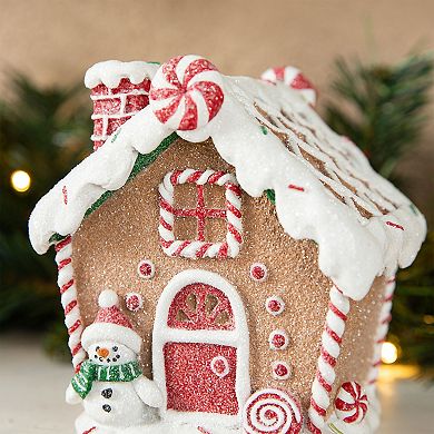 Glitzhome Christmas Stocking Holder, Set of 2 Resin Gingerbread House Hanger Hooks