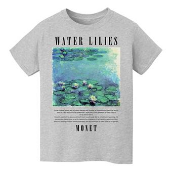 Kids 8-20 Water Lillies By Claude Monet Graphic Tee