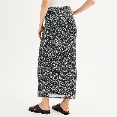 Juniors' Love, Fire Low Rise Ankle Length Mesh Skirt
