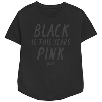 Women's Wicked Black Is This Years Pink Relaxed Fit Graphic Tee