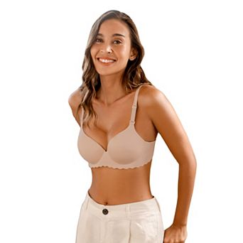 Cupshe Cloud Scalloped Wireless Padded Bra