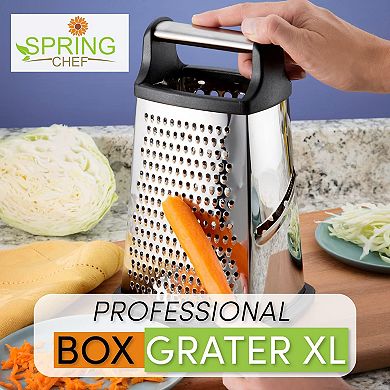 Stainless Steel Professional Cheese Grater Large Size 4 Sides