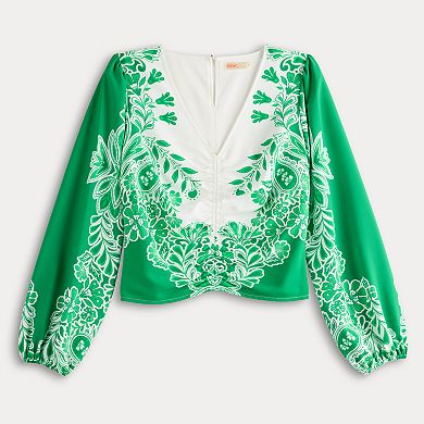 Women's INTEMPO™ Cinched Border V-Neck Top