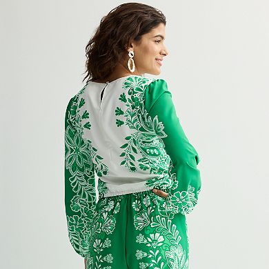 Women's INTEMPO™ Cinched Border V-Neck Top