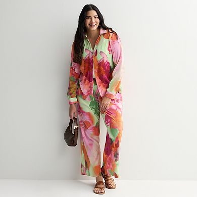 Women's INTEMPO™ Plisse Print Button Front Shirt