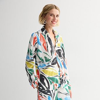 Women's INTEMPO™ Plisse Print Button Front Shirt