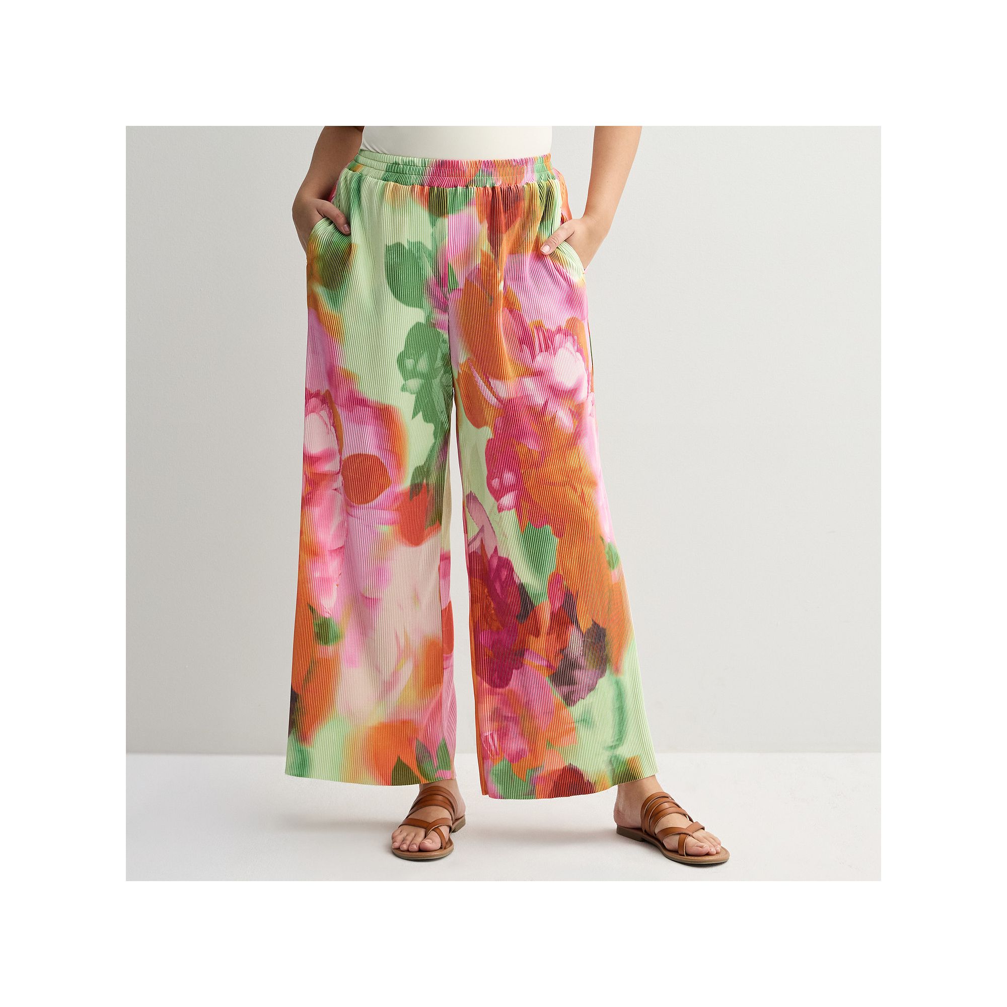 Womens INTEMPO™ Plisse Pants, Size: XS, Pink Garden