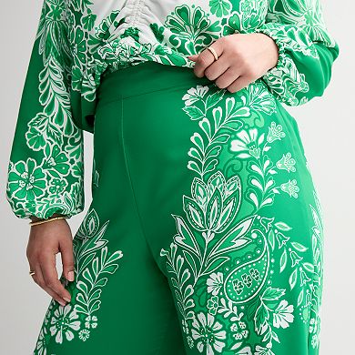 Plus Size INTEMPO™ Printed Border Pants
