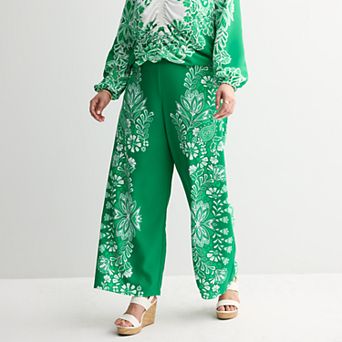 Plus Size INTEMPO™ Printed Border Pants